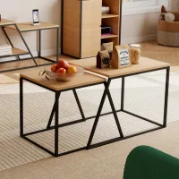 Set măsuțe de cafea DecoPrim Agis MCAGI-JJLVC-M37BLK Stejar Sonoma photo 9