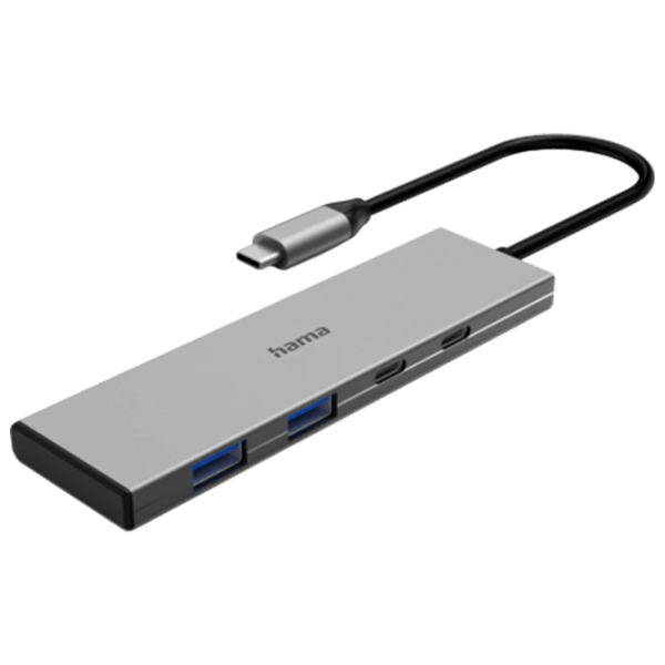 Адаптер Hama 4-in-1 USB-C Multiport USB 3.2 / Серый photo 1
