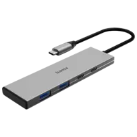 Adaptor Hama 4-in-1 USB-C Multiport USB 3.2 / Gray