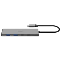 Адаптер Hama 4-in-1 USB-C Multiport USB 3.2 / Серый photo 2