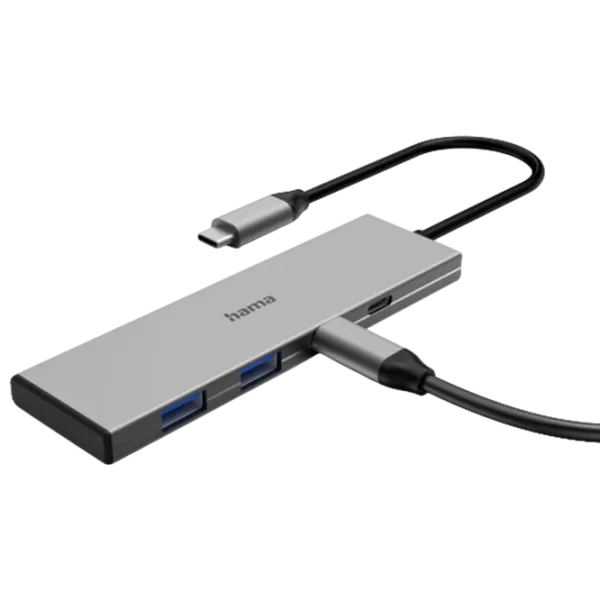 Адаптер Hama 4-in-1 USB-C Multiport USB 3.2 / Серый photo 5