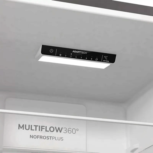 Frigider Gorenje NRK6202EXL4 cu congelator jos 331 l / 200 cm / Gray photo 2