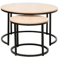 Set măsuțe de cafea DecoPrim Link MCLNK-JJLVC-M37BLK Stejar Sonoma photo 3