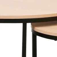 Set măsuțe de cafea DecoPrim Link MCLNK-JJLVC-M37BLK Stejar Sonoma photo 4