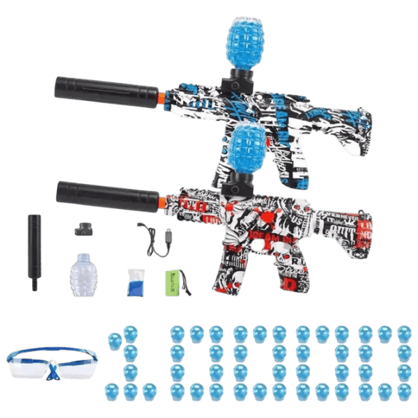 Pistol de jucărie New World Mini AK RS-507C 3+ / Bile gel / Red photo 2