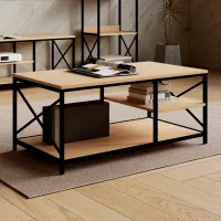 Măsuță de cafea DecoPrim Larson MCLAR-JJLVC-M37BLK Stejar Sonoma photo 7