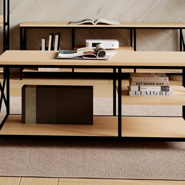 Журнальный столик DecoPrim Larson MCLAR-JJLVC-M37BLK Дуб Сонома photo 8