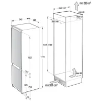 Frigider încorporabil Hisense RB3B250SAWE cu congelator jos 252 l / 177.2 cm / White photo 10