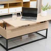 Măsuță de cafea DecoPrim Flip MCFLP-JJLVC-M37BLK Stejar Sonoma photo 5
