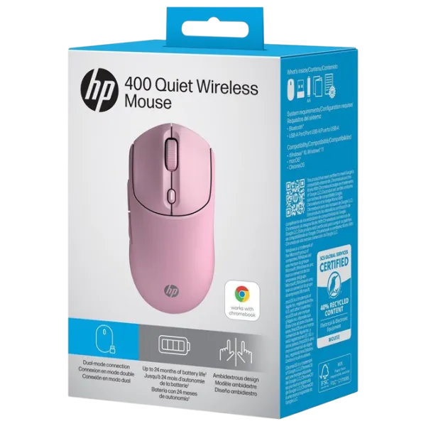 Мышь HP 400 Quiet Розовый photo 9