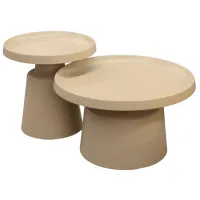 Set măsuțe de cafea Ikea Barber MRBRB-TPU-BEG Beige