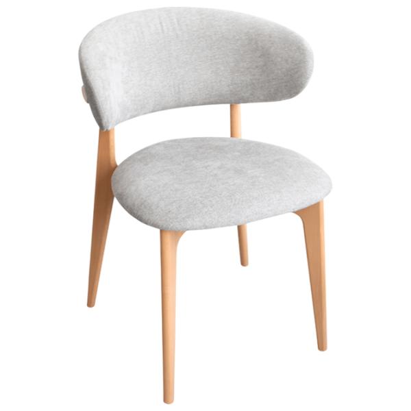 Scaun de birou DecoPrim Roses Davis Storm 85+natural Legs Placaj / Gray Beige photo 1