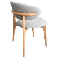 Scaun de birou DecoPrim Roses Davis Storm 85+natural Legs Placaj / Gray Beige photo 2