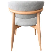 Scaun de birou DecoPrim Roses Davis Storm 85+natural Legs Placaj / Gray Beige photo 4