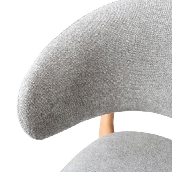 Scaun de birou DecoPrim Roses Davis Storm 85+natural Legs Placaj / Gray Beige photo 5