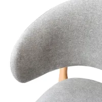 Scaun de birou DecoPrim Roses Davis Storm 85+natural Legs Placaj / Gray Beige photo 5
