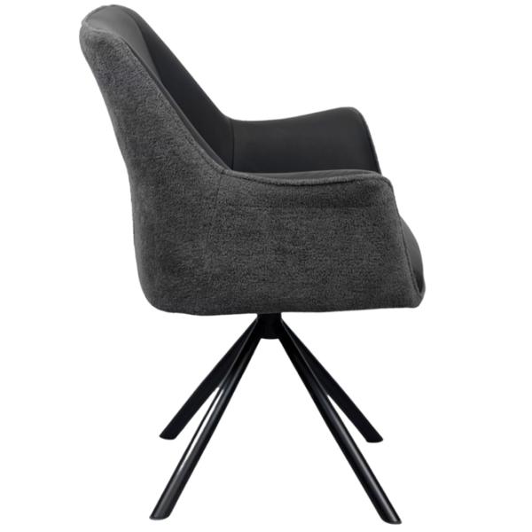 Scaun de bucătărie DecoPrim Blum Piele naturală / Black Gray photo 2