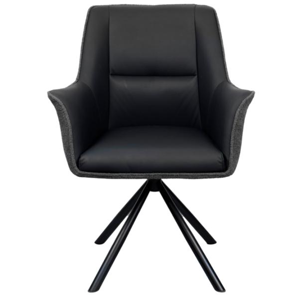 Scaun de bucătărie DecoPrim Blum Piele naturală / Black Gray photo 3