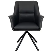Scaun de bucătărie DecoPrim Blum Piele naturală / Black Gray photo 3