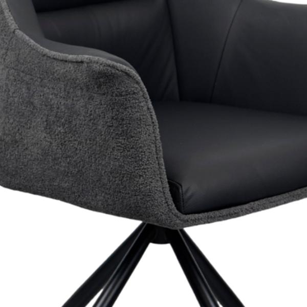 Scaun de bucătărie DecoPrim Blum Piele naturală / Black Gray photo 4