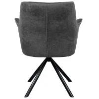 Scaun de bucătărie DecoPrim Blum Piele naturală / Black Gray photo 5