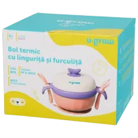 Bol termic U-GROW UG-235PP Pentru fetițe / 6+ luni / Pink photo 7