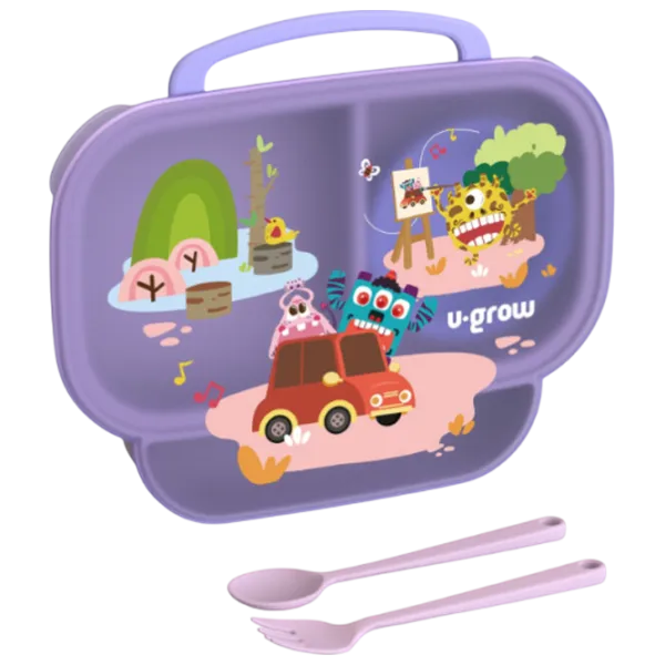 Caserolă compartimentată U-GROW A-1420PP Pentru fetițe / 4+ luni / Purple photo 1