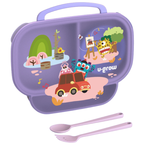Caserolă compartimentată U-GROW A-1420PP Pentru fetițe / 4+ luni / Purple photo 1