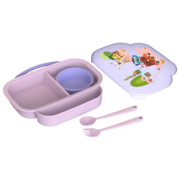 Caserolă compartimentată U-GROW A-1420PP Pentru fetițe / 4+ luni / Purple photo 3