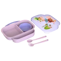 Caserolă compartimentată U-GROW A-1420PP Pentru fetițe / 4+ luni / Purple photo 3