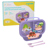 Caserolă compartimentată U-GROW A-1420PP Pentru fetițe / 4+ luni / Purple photo 6