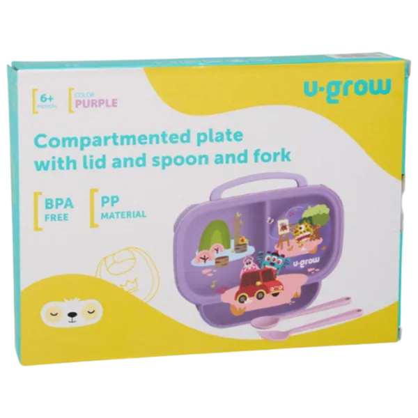 Caserolă compartimentată U-GROW A-1420PP Pentru fetițe / 4+ luni / Purple photo 7