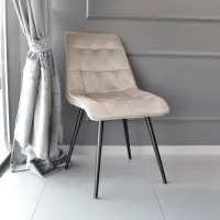 Scaun de bucătărie DecoPrim Capella Stofă/ Beige Black photo 6