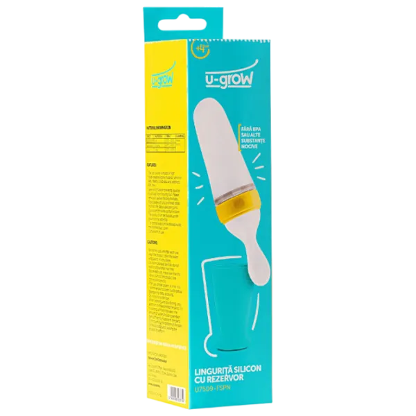 Linguriță cu dozator U-GROW U7509-FSPN Unisex / 4+ luni / Blue photo 5