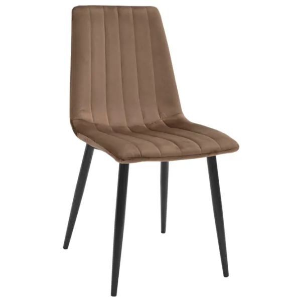 Scaun de bucătărie DecoPrim DC-90P N49 Catifea/ Brown Black photo 1