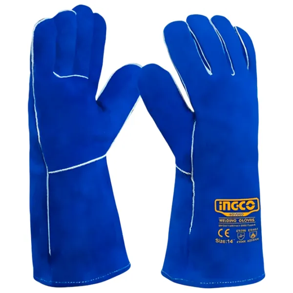 Mănuși pentru sudare INGCO HGVW03 Blue photo 1