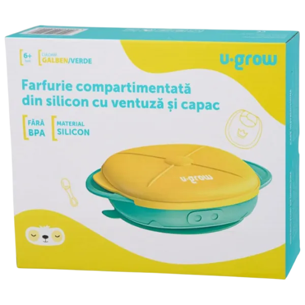 Farfurie U-GROW UG-239YE Unisex / 6+ luni / Blue photo 3