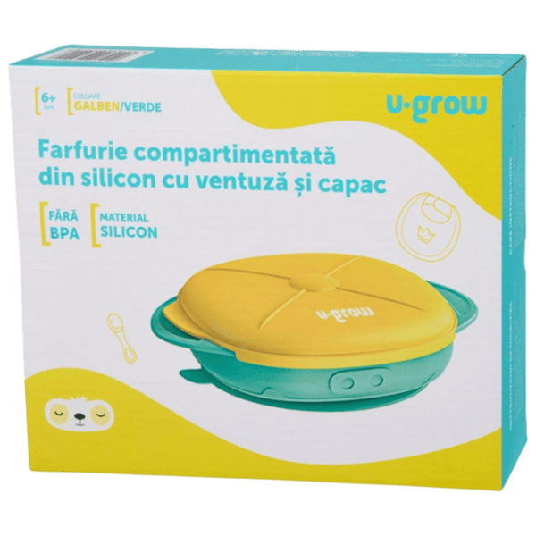 Farfurie U-GROW UG-239YE Unisex / 6+ luni / Blue photo 3