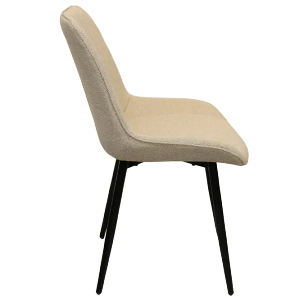 Scaun de bucătărie DecoPrim Alana Stofă/ Beige Black photo 4
