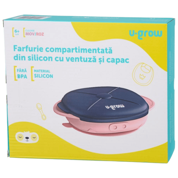 Farfurie U-GROW UG-239PP Unisex / 6+ luni / Pink photo 2