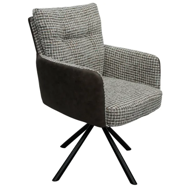 Scaun de bucătărie DecoPrim Santo Stofă/ Gray Black photo 2