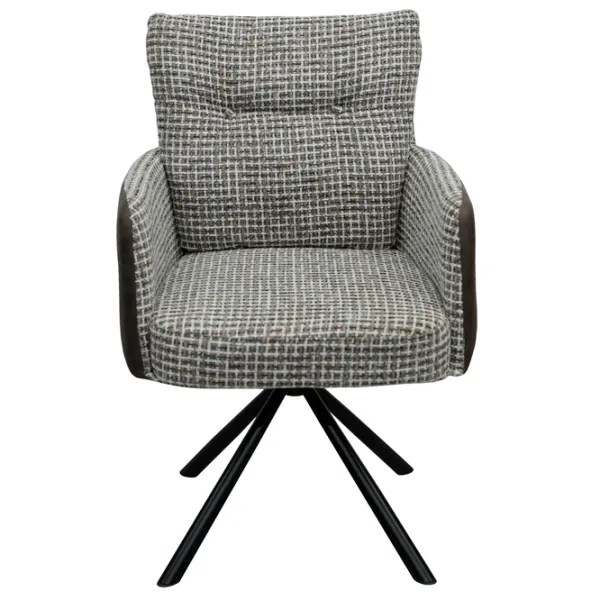 Scaun de bucătărie DecoPrim Santo Stofă/ Gray Black photo 3