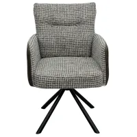 Scaun de bucătărie DecoPrim Santo Stofă/ Gray Black photo 3