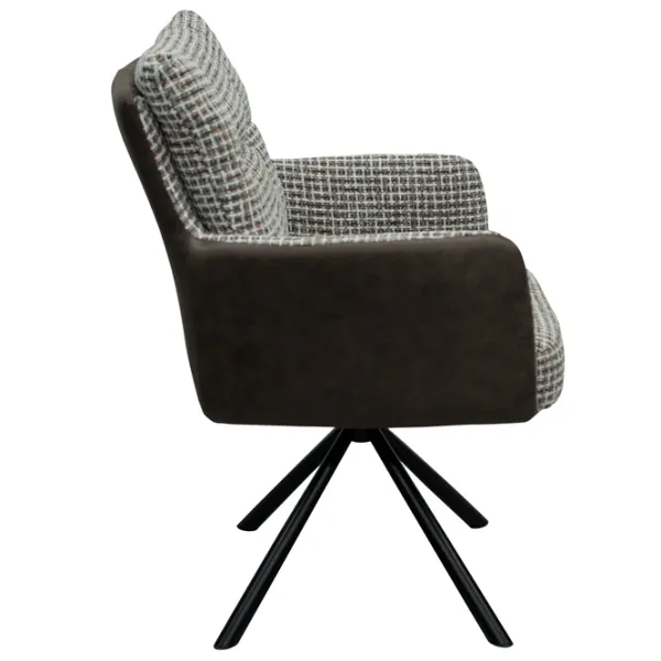 Scaun de bucătărie DecoPrim Santo Stofă/ Gray Black photo 4