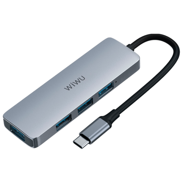 Adaptor Hub WIWU Alpha 440 Pro USB Type-C / Silver photo 1