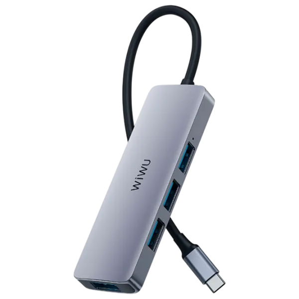 Adaptor Hub WIWU Alpha 440 Pro USB Type-C / Silver photo 3