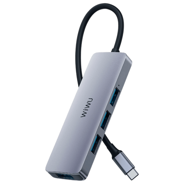 Adaptor Hub WIWU Alpha 440 Pro USB Type-C / Silver photo 3