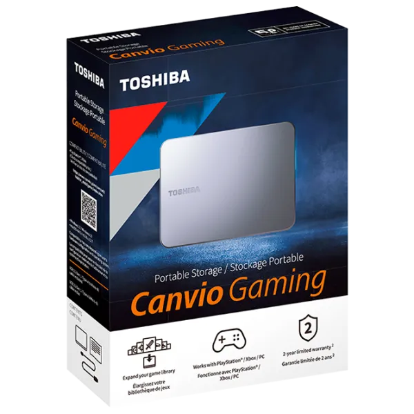 Unitate externă de stocare HDD Toshiba Canvio Gaming 1 TB  / Gray photo 2