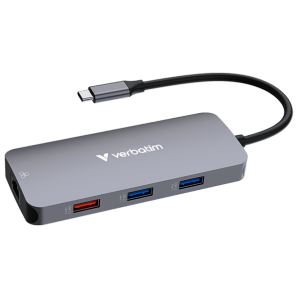 Adaptor Hub Verbatim CMH-09 USB Type-C / Silver photo 1