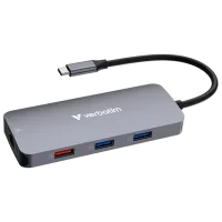 Адаптер Hub Verbatim CMH-09 USB Type-C / Серебряный